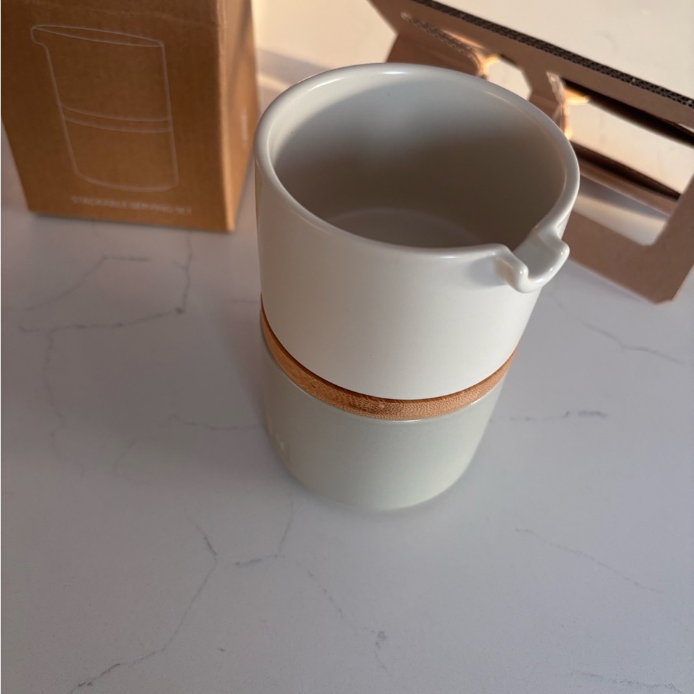 Nespresso stackable serving set (milk/cream & sugar)